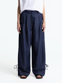Blauwe wide leg broek hera