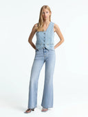 Licht blauwe flared jeans kukiko