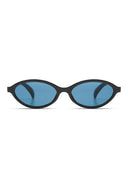 Zwarte bril met blauwe glazen doris