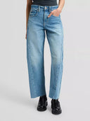 Lichtblauwe jeans rider loose barrel