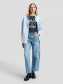 Lichtblauwe jeans rider loose barrel