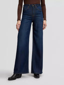 Donkerblauwe wide leg jeans stella