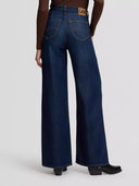 Donkerblauwe wide leg jeans stella