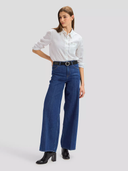 Donkere wide leg jeans stella