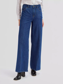 Donkere wide leg jeans stella