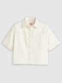 Creme denim blouse logan