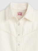 Creme denim blouse logan