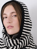 Gestreepte hooded sjaal freja