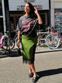 Groene rok met kant birkmd