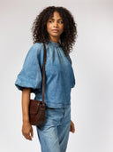 Chocolate crossbody tas nina