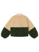Color blocked sherpa jacket