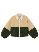 Color blocked sherpa jacket