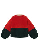 Color blocked sherpa jacket