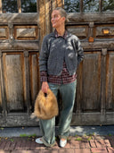 Geruite oversized blouse dina