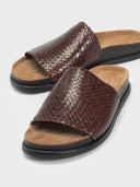 Donkerbruine slippers effie