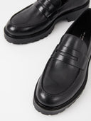 Zwarte leren loafer kenova