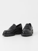 Zwarte leren loafer kenova