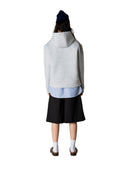 Lichtgrijze scuba zip hoodie wuji