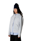 Lichtgrijze scuba zip hoodie wuji