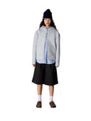 Lichtgrijze scuba zip hoodie wuji