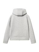 Lichtgrijze scuba zip hoodie wuji