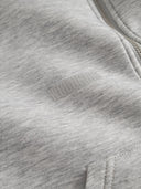 Lichtgrijze scuba zip hoodie wuji