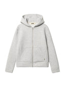 Lichtgrijze scuba zip hoodie wuji