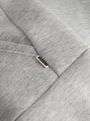 Lichtgrijze scuba zip hoodie wuji