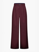 Bordeauxrode pantalon lux