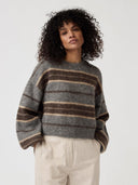 Grijs gebreide pullover dori