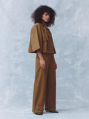 Khaki blouse olive jacket