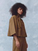 Khaki blouse olive jacket