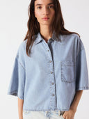 Denim blouse paybou
