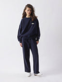 Donkerblauwe joggingsbroek plizzy