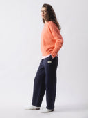 Donkerblauwe joggingsbroek plizzy