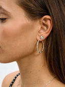 Single fiorita stud silver