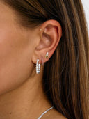 Single etna ring earring silver