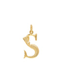 Gouden hangertje S initial muse necklace charm