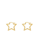 Gouden oorbellen small funky star