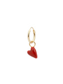 Gouden oorbel met hartje single heart beat