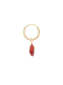 Gouden oorbel met hartje single heart beat
