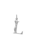 Zilveren hangertje L initial muse necklace charm