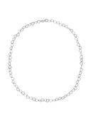 Zilveren ketting linked hearts