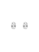 Small Poetic Ring Earrings Silver