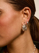 Small Poetic Ring Earrings Silver