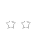 Zilveren oorbellen small funky star
