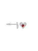Zilver oorstekertje single rhapsody love stud