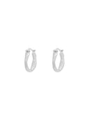 Small Organic Hoop Earrings Silver
