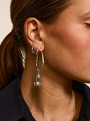 Small Organic Hoop Earrings Silver