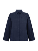 Donkerblauwe blouse axelle